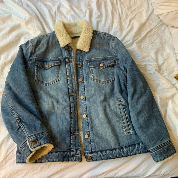 J. crew mercantile sherpa lined jean jacket - Picture 2 of 9